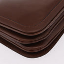 CELINE Triomphe Shoulder Bag Leather Brown Gold Tone Auth mr3114-14
