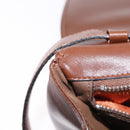 CELINE Triomphe Shoulder Bag Leather Brown Gold Tone Auth mr3114-27