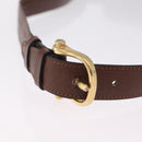 CELINE Triomphe Shoulder Bag Leather Brown Gold Tone Auth mr3114-8
