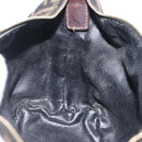 FENDI Zucca Canvas Vanity Bag Pouch Brown Gold Tone Auth mr3115A-22
