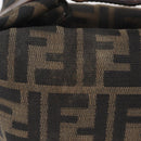 FENDI Zucca Canvas Vanity Bag Pouch Brown Gold Tone Auth mr3115A-3