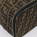 FENDI Zucca Canvas Pouch Brown Gold Tone Auth mr3117-11