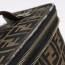 FENDI Zucca Canvas Pouch Brown Gold Tone Auth mr3117-16