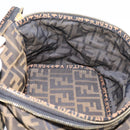 FENDI Zucca Canvas Pouch Brown Gold Tone Auth mr3117-20