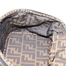 FENDI Zucca Canvas Pouch Brown Gold Tone Auth mr3117-21