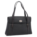 GUCCI Micro GG Hand Bag PVC Black Gold Tone 000 46 4857 Auth mr3118-1