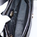 GUCCI Micro GG Hand Bag PVC Black Gold Tone 000 46 4857 Auth mr3118-16