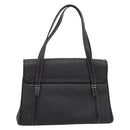 GUCCI Micro GG Hand Bag PVC Black Gold Tone 000 46 4857 Auth mr3118-3