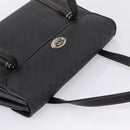 GUCCI Micro GG Hand Bag PVC Black Gold Tone 000 46 4857 Auth mr3118-6