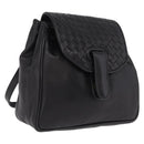 Bottega Veneta INTRECCIATO Sac Backpack Leather Black Auth mr3119A-1
