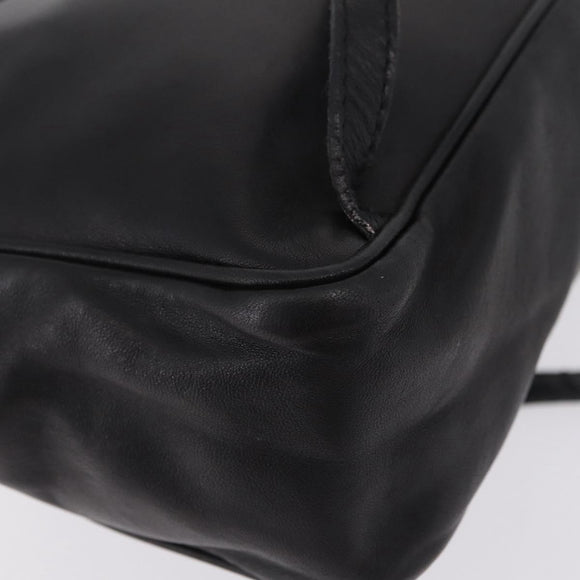 Bottega Veneta INTRECCIATO Sac Backpack Leather Black Auth mr3119A