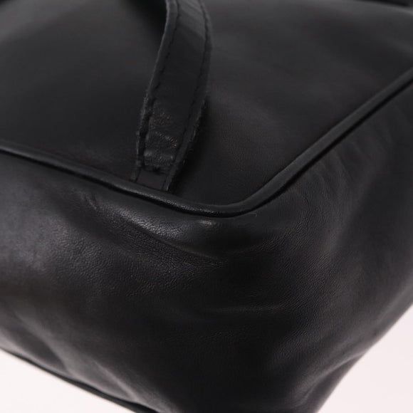 Bottega Veneta INTRECCIATO Sac Backpack Leather Black Auth mr3119A
