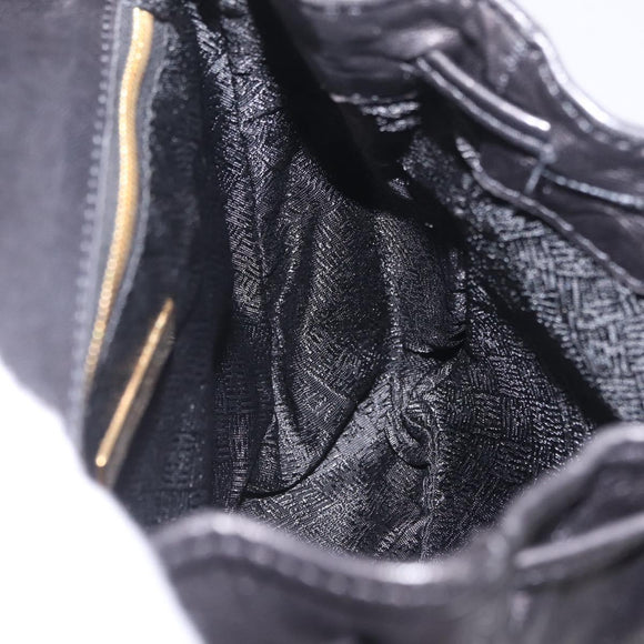 Bottega Veneta INTRECCIATO Sac Backpack Leather Black Auth mr3119A