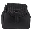 Bottega Veneta INTRECCIATO Sac Backpack Leather Black Auth mr3119A-2
