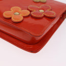 LOUIS VUITTON Monogram Vernis Flower Lexington Pouch Orange M92247 Auth mr3120A-13
