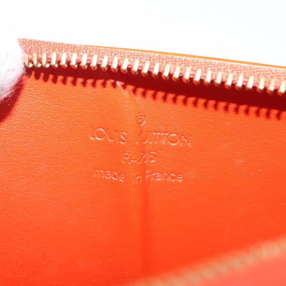 LOUIS VUITTON Monogram Vernis Flower Lexington Pouch Orange M92247 Auth mr3120A
