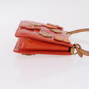 LOUIS VUITTON Monogram Vernis Flower Lexington Pouch Orange M92247 Auth mr3120A-4