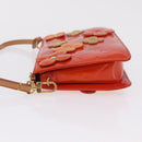 LOUIS VUITTON Monogram Vernis Flower Lexington Pouch Orange M92247 Auth mr3120A-5