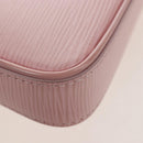 LOUIS VUITTON Epi Easy Pouch Silver Rose valerine M80483 LV Auth mr3121V-16