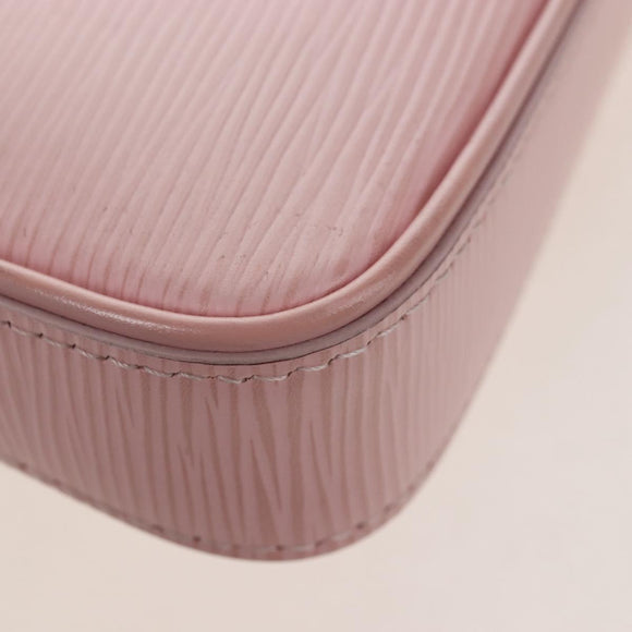 LOUIS VUITTON Epi Easy Pouch Silver Rose valerine M80483 LV Auth mr3121V