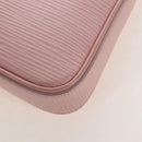LOUIS VUITTON Epi Easy Pouch Silver Rose valerine M80483 LV Auth mr3121V-17