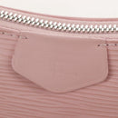 LOUIS VUITTON Epi Easy Pouch Silver Rose valerine M80483 LV Auth mr3121V-19