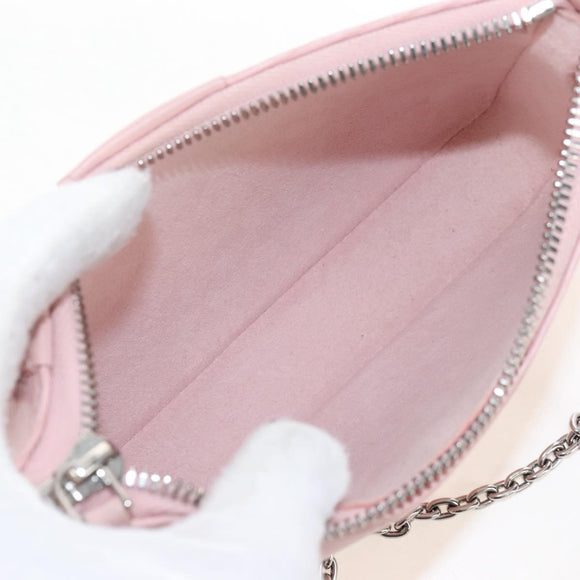 LOUIS VUITTON Epi Easy Pouch Silver Rose valerine M80483 LV Auth mr3121V