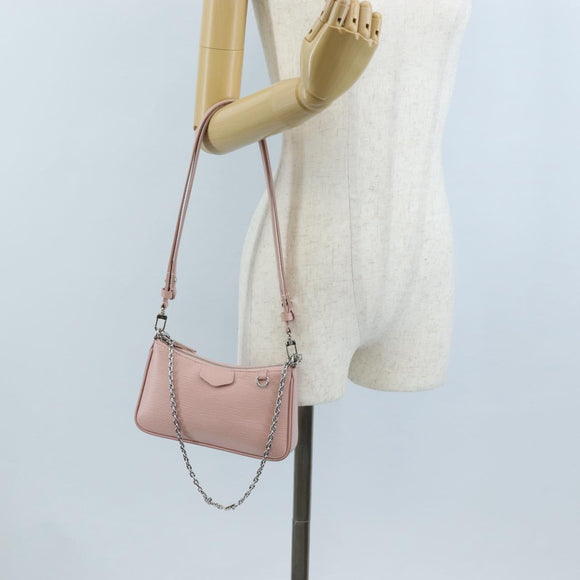 LOUIS VUITTON Epi Easy Pouch Silver Rose valerine M80483 LV Auth mr3121V