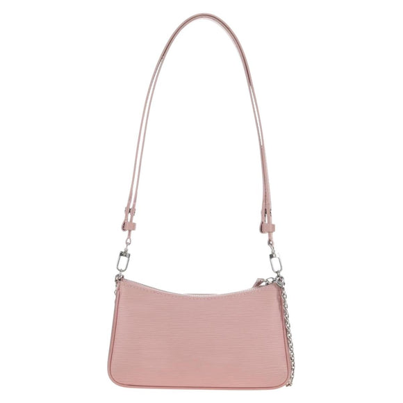 LOUIS VUITTON Epi Easy Pouch Silver Rose valerine M80483 LV Auth mr3121V