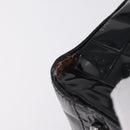 CHANEL Patent leather Hand Bag Leather Black Silver CC Auth mr3124-14