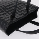 CHANEL Patent leather Hand Bag Leather Black Silver CC Auth mr3124-7