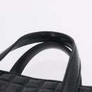CHANEL Patent leather Hand Bag Leather Black Silver CC Auth mr3124-9