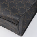 CELINE Triomphe Tote Bag PVC Leather 2way Black Gold Auth mr3126V-12