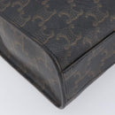 CELINE Triomphe Tote Bag PVC Leather 2way Black Gold Auth mr3126V-13