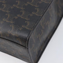 CELINE Triomphe Tote Bag PVC Leather 2way Black Gold Auth mr3126V-14