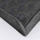 CELINE Triomphe Tote Bag PVC Leather 2way Black Gold Auth mr3126V-15