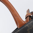 CELINE Triomphe Tote Bag PVC Leather 2way Black Gold Auth mr3126V-16
