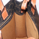 CELINE Triomphe Tote Bag PVC Leather 2way Black Gold Auth mr3126V-19