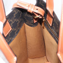 CELINE Triomphe Tote Bag PVC Leather 2way Black Gold Auth mr3126V-20