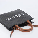 CELINE Triomphe Tote Bag PVC Leather 2way Black Gold Auth mr3126V-6