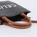 CELINE Triomphe Tote Bag PVC Leather 2way Black Gold Auth mr3126V-7