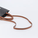 CELINE Triomphe Tote Bag PVC Leather 2way Black Gold Auth mr3126V-9