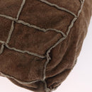 CHANEL Tote Bag Suede Brown CC Auth mr3127A-11
