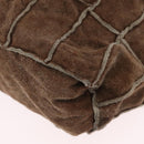 CHANEL Tote Bag Suede Brown CC Auth mr3127A-12