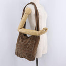 CHANEL Tote Bag Suede Brown CC Auth mr3127A-21