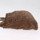 CHANEL Tote Bag Suede Brown CC Auth mr3127A-5