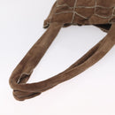CHANEL Tote Bag Suede Brown CC Auth mr3127A-7