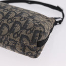 Christian Dior Trotter Canvas Accessory Pouch Navy Silver Auth mr3128A-13