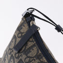 Christian Dior Trotter Canvas Accessory Pouch Navy Silver Auth mr3128A-16