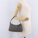 Christian Dior Trotter Canvas Accessory Pouch Navy Silver Auth mr3128A-23